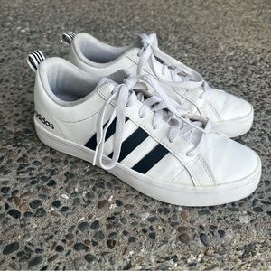 Adidas Neo Vs Pace Athletic Low Top Sneakers Shoes Women 6 White Casual